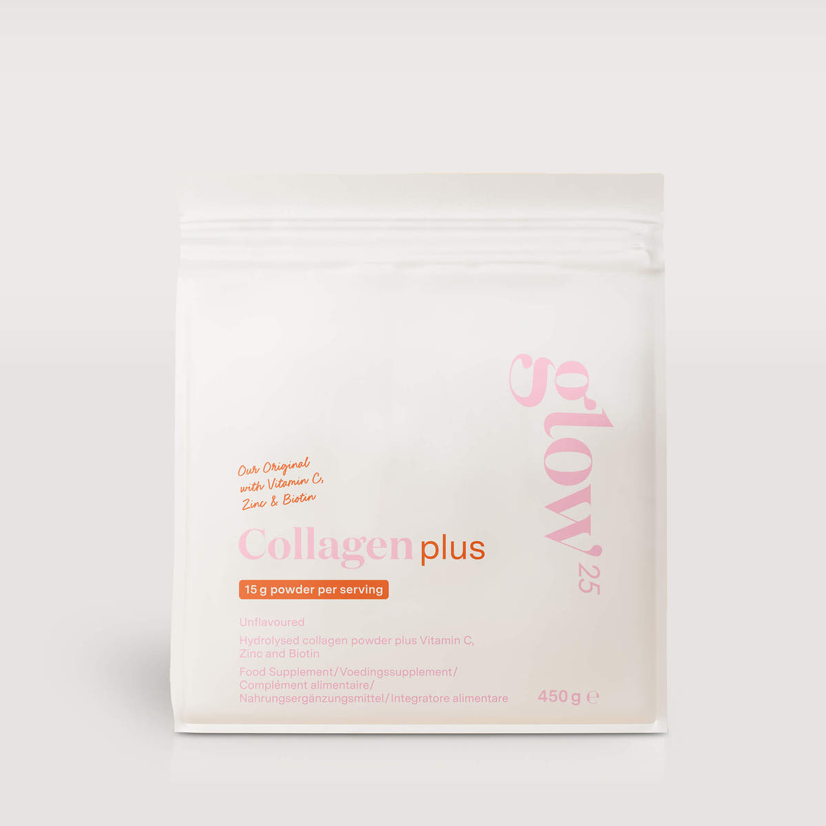 Glow25 Collagen Plus – product packaging, front view