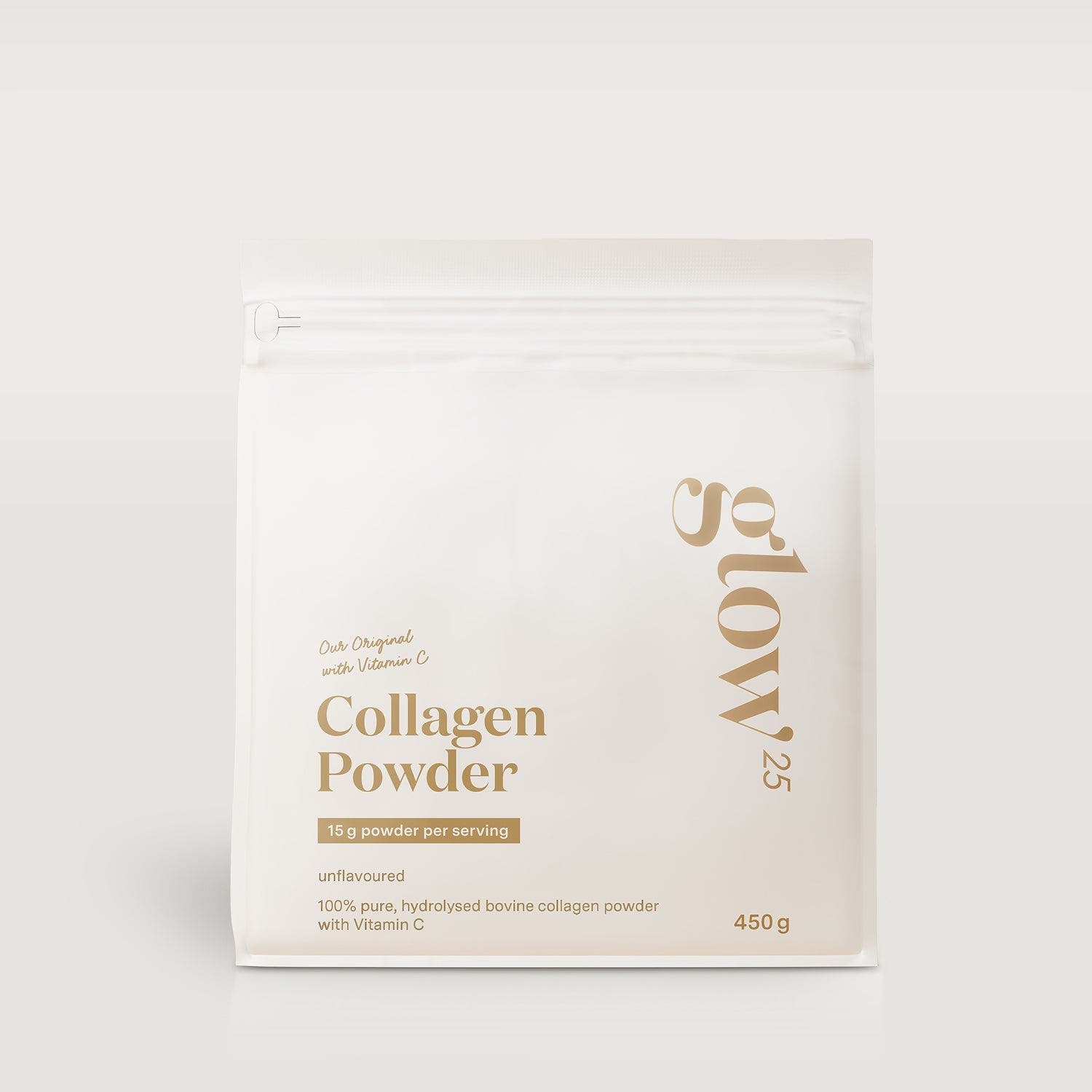 Glow25 Collagen with Vitamin C – product packaging, front view
